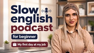 Slow English Podcast For Beginner|My First Day At My Job
