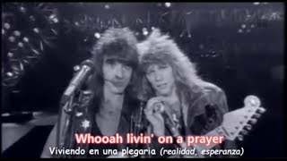 Bon Jovi - Livin&#39; On A Prayer [Lyrics y Subtitulos en Español] (Official Video)