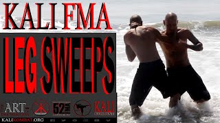 KALI FMA Leg Sweeps / takedowns pt1 Tutorial