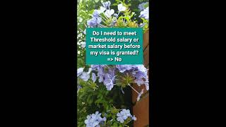 Salary of experience is used for application needs to meet Threshold