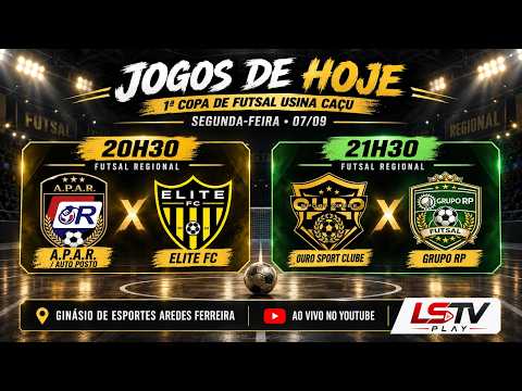 🔴 AO VIVO | 2 Jogos do Futsal Regional – Copa Usina Caçu | 07/09