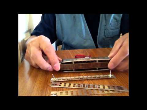Cleaning Chromatic Harmonica - disassembly