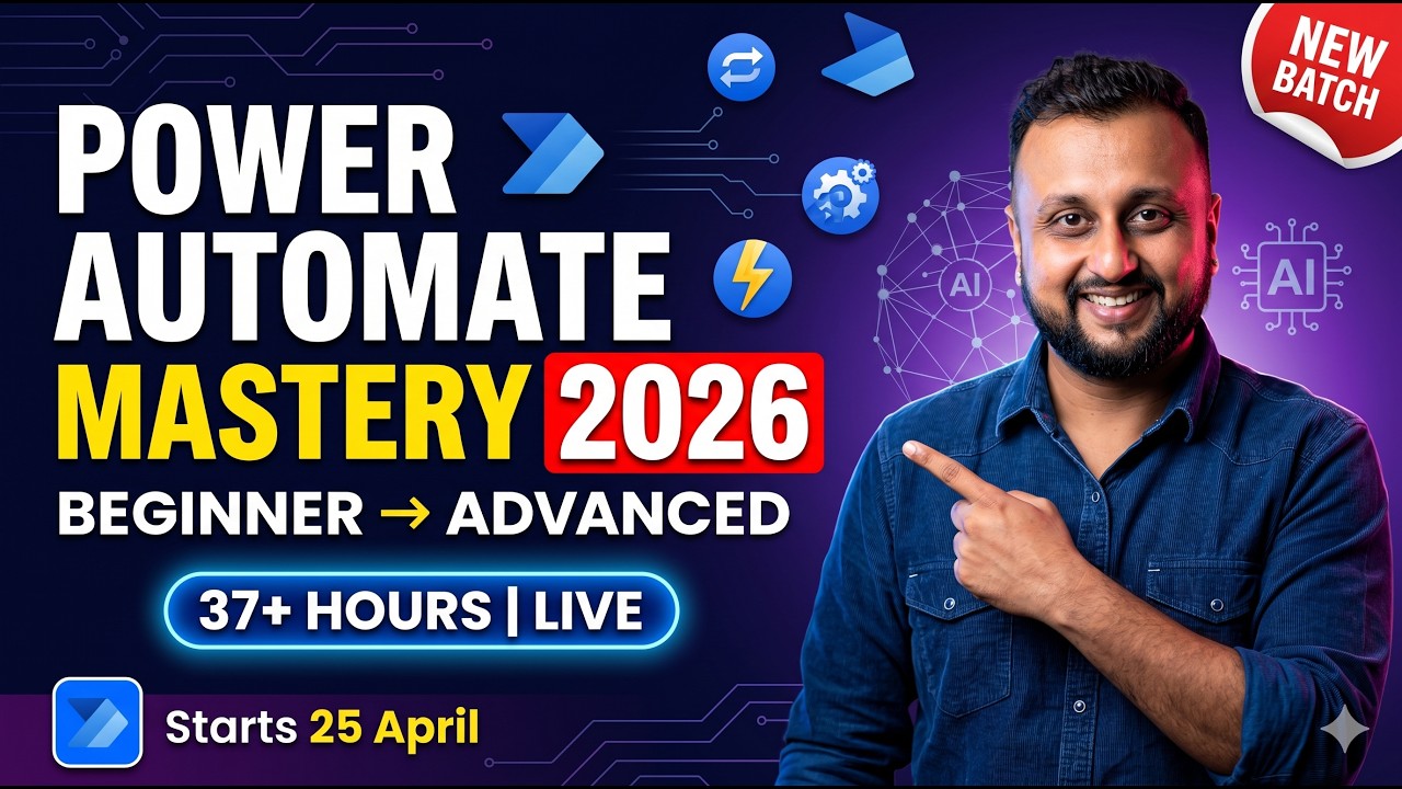 Power Automate Training Program 2026 🚀 | Live Classes + AI + Real Case Studies