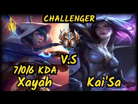 Luger (XAYAH) vs KAI'SA - 7/0/6 KDA BOTTOM ADC CHALLENGER GAMEPLAY - EUW