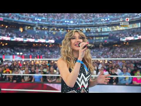 Cassie B Opens WWE Survivor Series with a Stunning National Anthem!