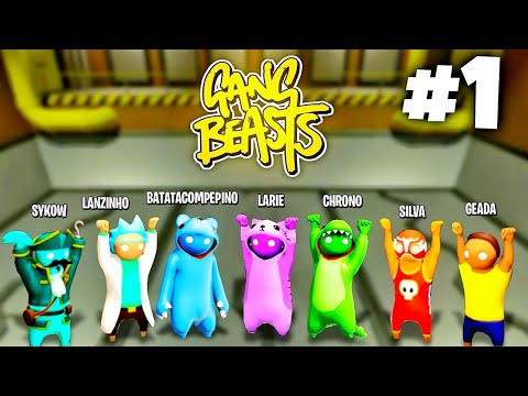 GANG BEASTS É MUITO FRENÉTICO KKKKKK Ft @LanzinhoOokami, @BatataComPepino, @SykowReacts, @Chrono0 e Geada!