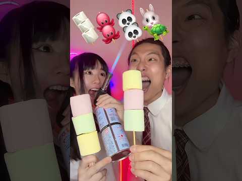 Marshmallow Challenge ASMR🧻🥵 #asmr #mukbang