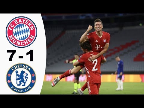 Bayern Munich vs Chelsea (7-1agg) UCL2020 Round of 16 - 1,2 Leg