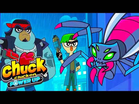 Chuck Chicken Power Up 🐔 Mystery of the night 😱 Superhero cartoons | Super Toons Action Cartoons