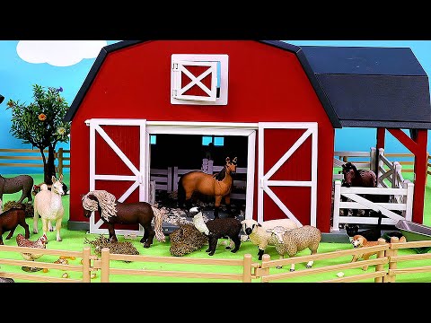 Fun Farm Diorama and Barnyard Farm Animals   Learn Animal Names