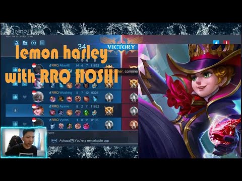 LEMON X RRQ WITH EVOS LIPI, LEMON PAKAI HARLEY OFFLINE AUTO WIN!! #MobileLegends