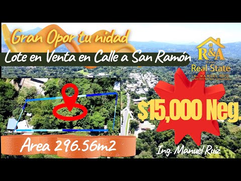 Lote en Venta en Calle a San Ramón Cuscatlán 