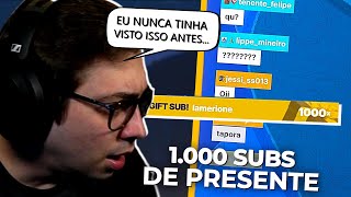 O cara mandou 1000 SUBS na LIVE DO ALAN