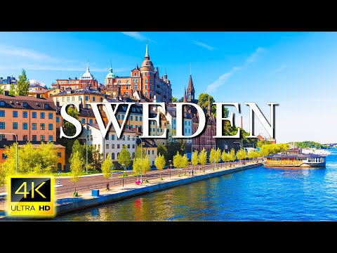 FLYING OVER SWEDEN (4K UHD) - Soft Piano Music Along With Beautiful Landscape Videos For TV