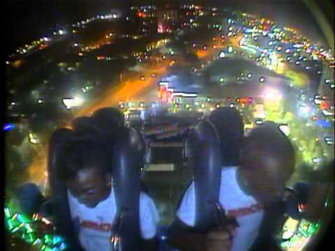 Amber and Devinn on the worlds largest sling shot part 1