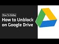 How To Unblock Someone On Google Drive