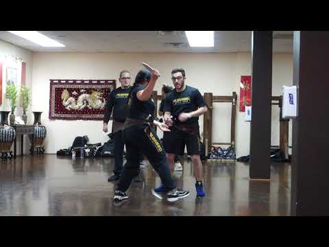 Palasut Knife Drill into Hubud, Inosanto Lacoste Kali.