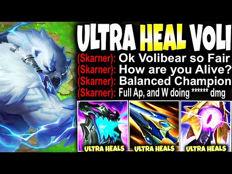 Skarner Top got completely TILTED by my ULTRA HEAL VOLIBEAR BUILD | LoL Volibear s14 Gameplay