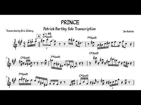 PRINCE - Patrick Bartley Solo Transcription