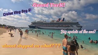 Beautiful Grand Turk port! Watch where you step!! Cruise Vlog Day 6 on the Carnival Mardi Gras!