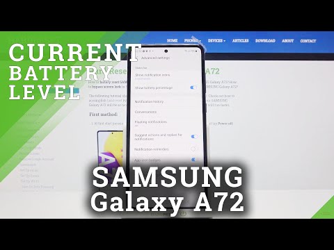 Check Battery Percentage - SAMSUNG Galaxy A72 & Battery Indicator