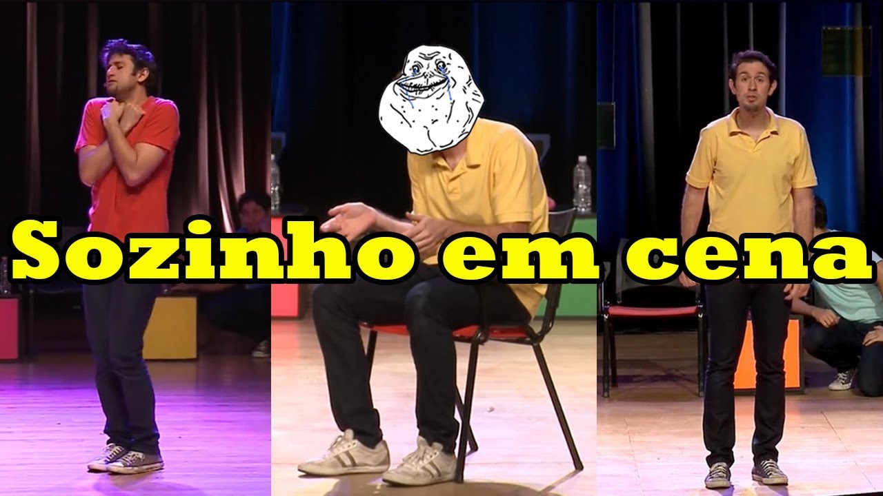 Sozinho em cena no TÍTULO NO MEIO