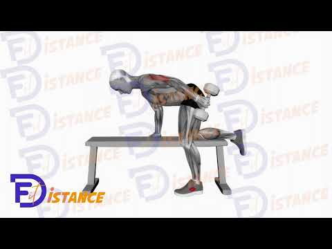 Kickback - Extension arrière des triceps avec haltères genou sur un banc - Exercice Kickback - Extension arrière des triceps avec haltères genou sur un banc en vidéo