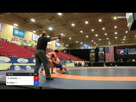 2018 Marine Corps US Open/UWW Junior Greco Roman 130 Semis - Cohlton Schultz (NYAC) Vs. Brandon Me