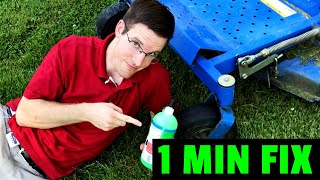 How to Fix a Flat Tire on a Riding Lawn Mower in 60 Seconds - Works for Car Tires Too!