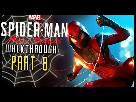 Spider-Man Miles Morales Walkthrough Part 8 Crimson Spidey Santa? (PS4 Pro)