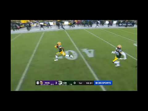 Packers Nixon 105 YARD Kick Off RETURN TD HUGE RUN Vikings