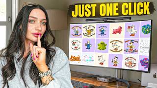 Watch Me Create 50 Print On Demand Designs in just 10 mins 
