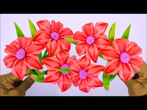 Handmade Paper Flowers for Home Décor - Creative Paper Flower Designs for Elegant - Flowers Making