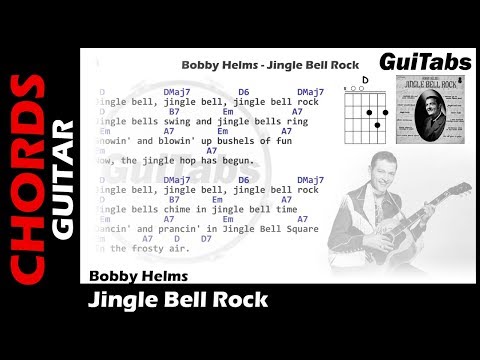 JINGLE BELL ROCK 🎸🎄🎅 - Bobby Helms ( Lyrics - GUITAR Chords 🎸- Karaoke )