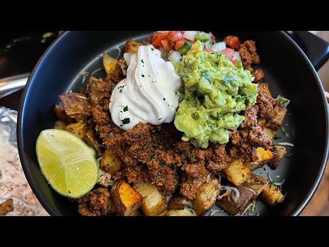 How To Make Loaded Taco Potato Bowls