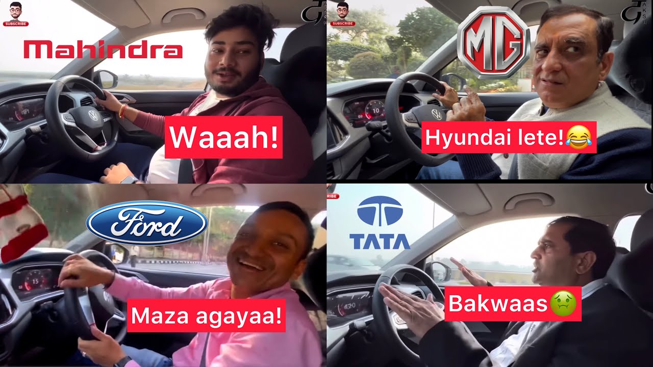 Other Car owners drive Volkswagen Taigun GT | REACTION VIDEO🔥 जब Hyundai Maruti वाले VW चलाते है😂