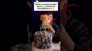Download lagu Kue Ultah dai Uti tulisannya Rakin Cayangku, cihuuyyyy 🥰 salting gk kamu bang 🤭 #fuji #birthday mp3