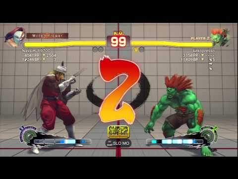 Nassim-69700 (Vega) Vs kekopresso (Blanka) SSF4 AE Ranked Matches - PSN