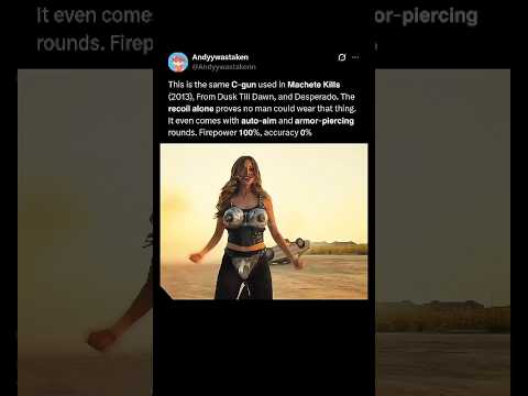 This weapon in Machete has 100% firepower, 0% accuracy 😅