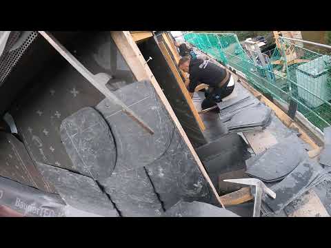 Schiefer Wangenkehle decken - Teil 115 - 01.10.2024 - Altdeutsche Deckung - Schieferdach Halle