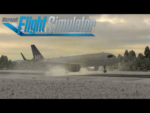 BEAUTIFUL A320 SNOW Landing in Bergen │ Microsoft Flight Simulator