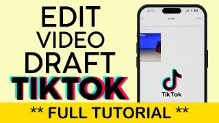 How to Edit Video Draft in Tiktok | Edit Video Draft on Tiktok | Add Text to Draft (2023)
