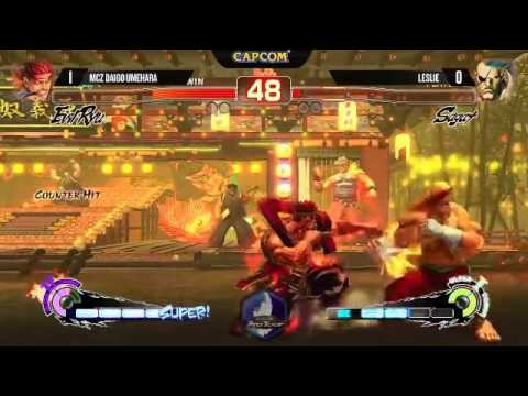 USF4[Daigo Umehara]CapcomProTourAsiaFinals Day2第7試合 ウメハラ vs Leslie ウル4