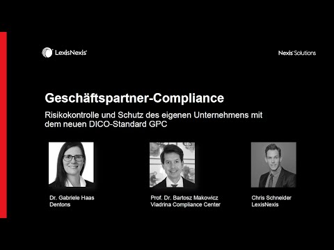 Webinar: Geschäftspartner-Compliance - Risikokontrolle und Schutz des eigenen Unternehmens