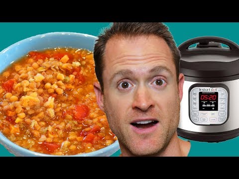 No Chop Vegan LENTIL SOUP - Instant Pot - Oil Free - SOS Free