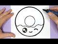 HOW TO DRAW A CUTE DONUT EASILY - HAPPY DRAWINGS ♥ - By Rizzo Chris