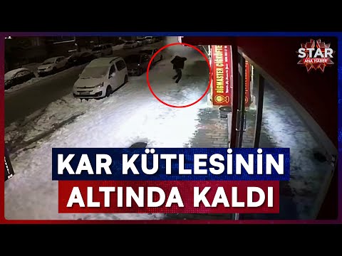 Young Girl Trapped Under Mass of Snow Falling from Roof | Star Main News