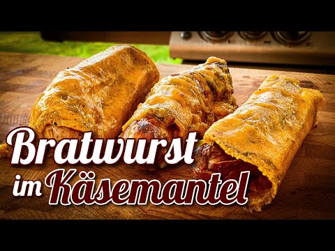 Bratwurst im Käsemantel - EXPERIMENT und richtig gut geworden ;-) #Bratwurst #Grillen #Käse #BBQ
