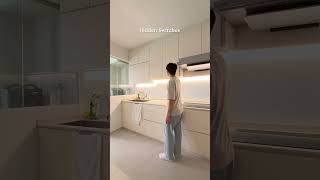 Sleek &amp; Functional Minimalist Kitchen Design  #9creation #sghome #sgreno #sginterior