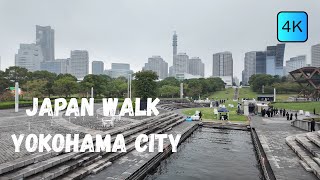 [Japan Walk 4K]yokohama city minato mirai japan walking tour japan4k60fps